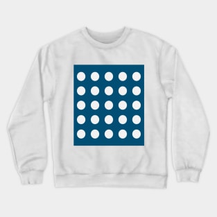 White Dots on Prussian Blue Crewneck Sweatshirt